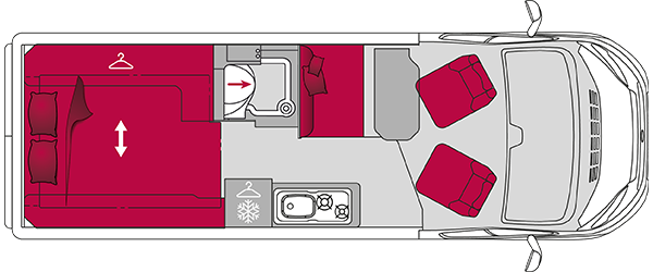 V633M interior van layout